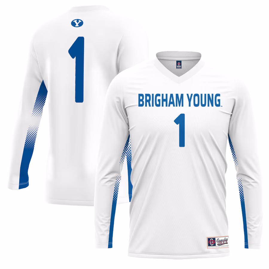 #1 BYU Cougars GameDay Greats Unisex Lightweight Volleyball Jersey - White - Jersey