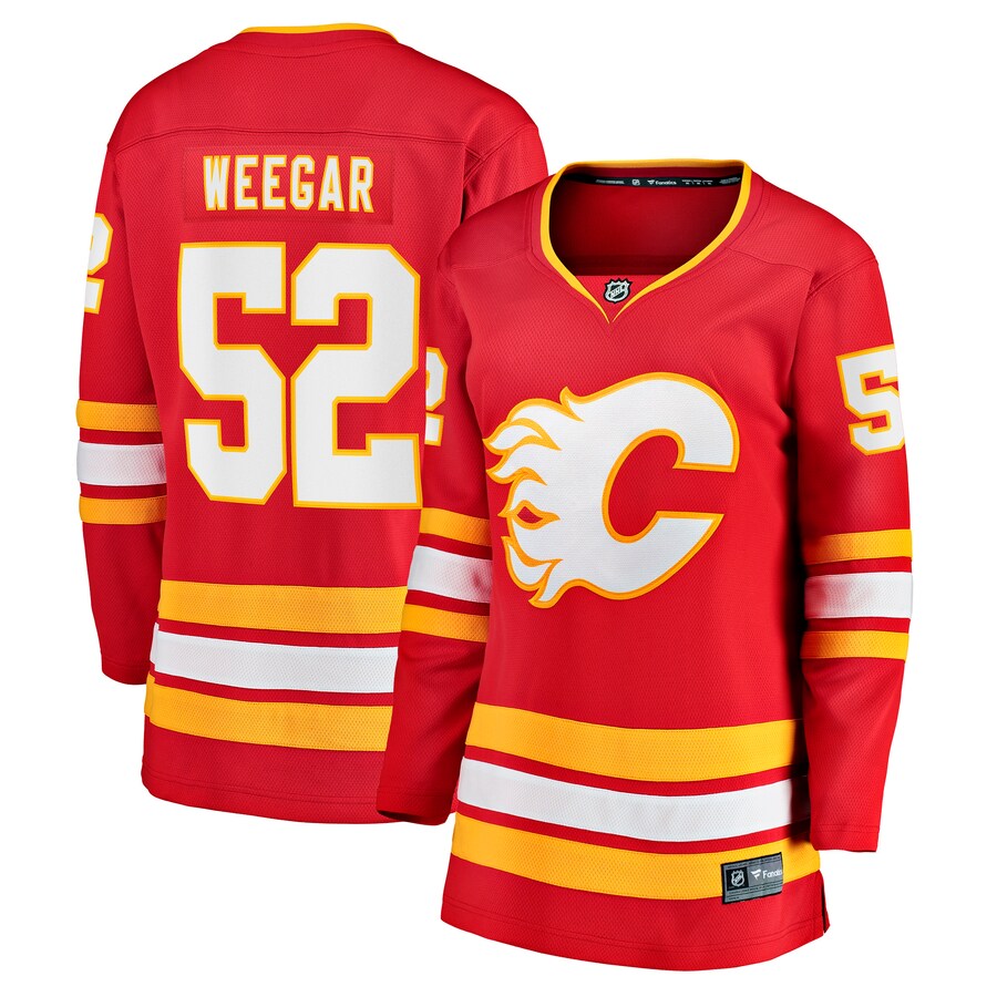 Women's Calgary Flames MacKenzie Weegar Fanatics Branded Red Home Breakaway Player Jersey - Jersey