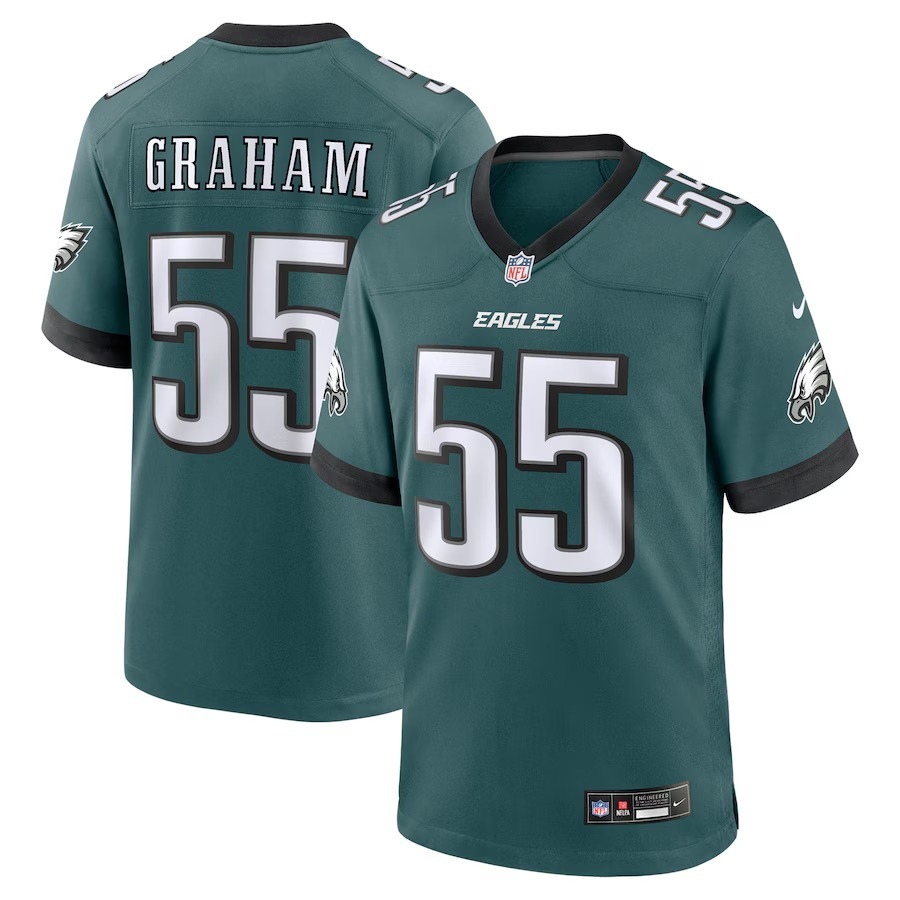 Men's Philadelphia Eagles Brandon Graham Nike Midnight Green Team Game Jersey - Jersey