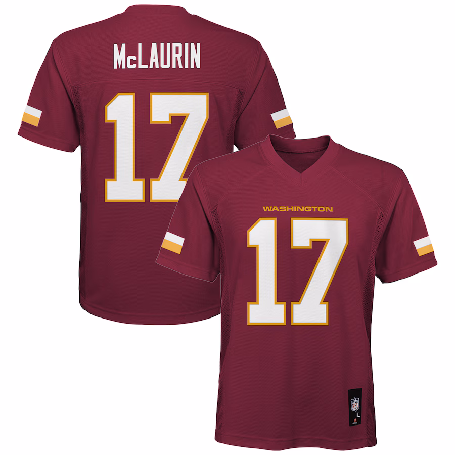 Youth Washington Commanders Terry McLaurin Burgundy Replica Player Jersey - Jersey