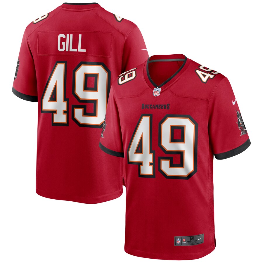 Men's Tampa Bay Buccaneers Cam Gill Nike Red Game Jersey - Jersey