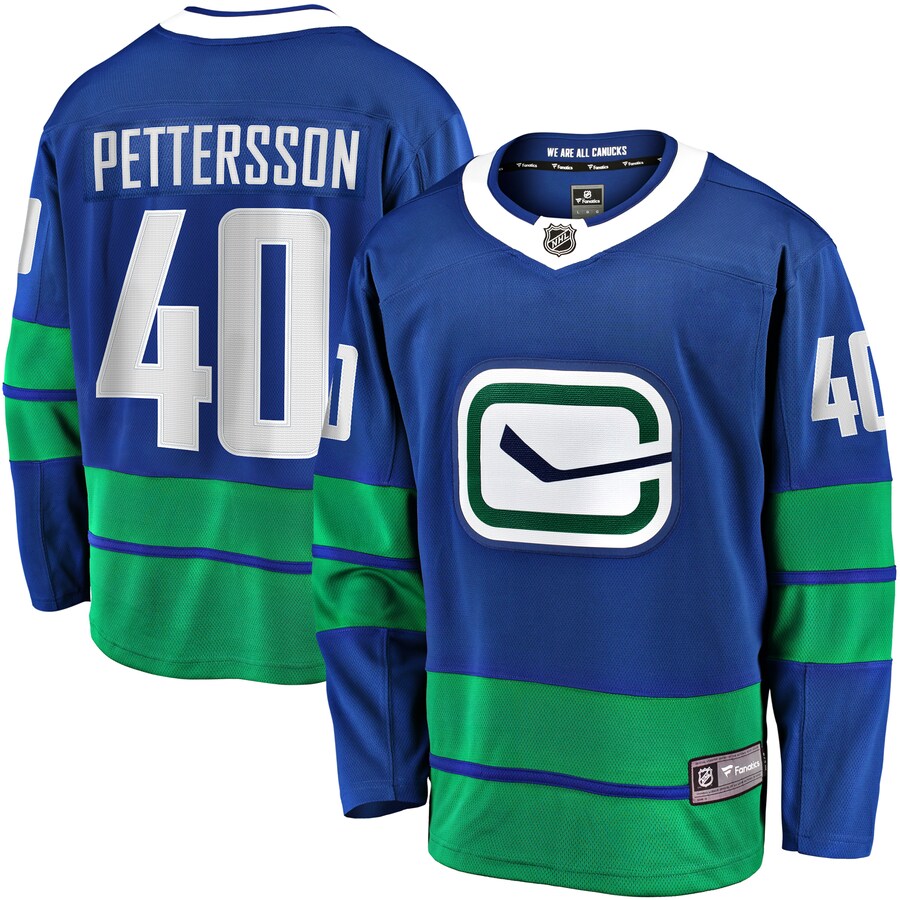 Men's Vancouver Canucks Elias Pettersson Fanatics Branded Royal 2019/20 Alternate Premier Breakaway Player Jersey - Jersey