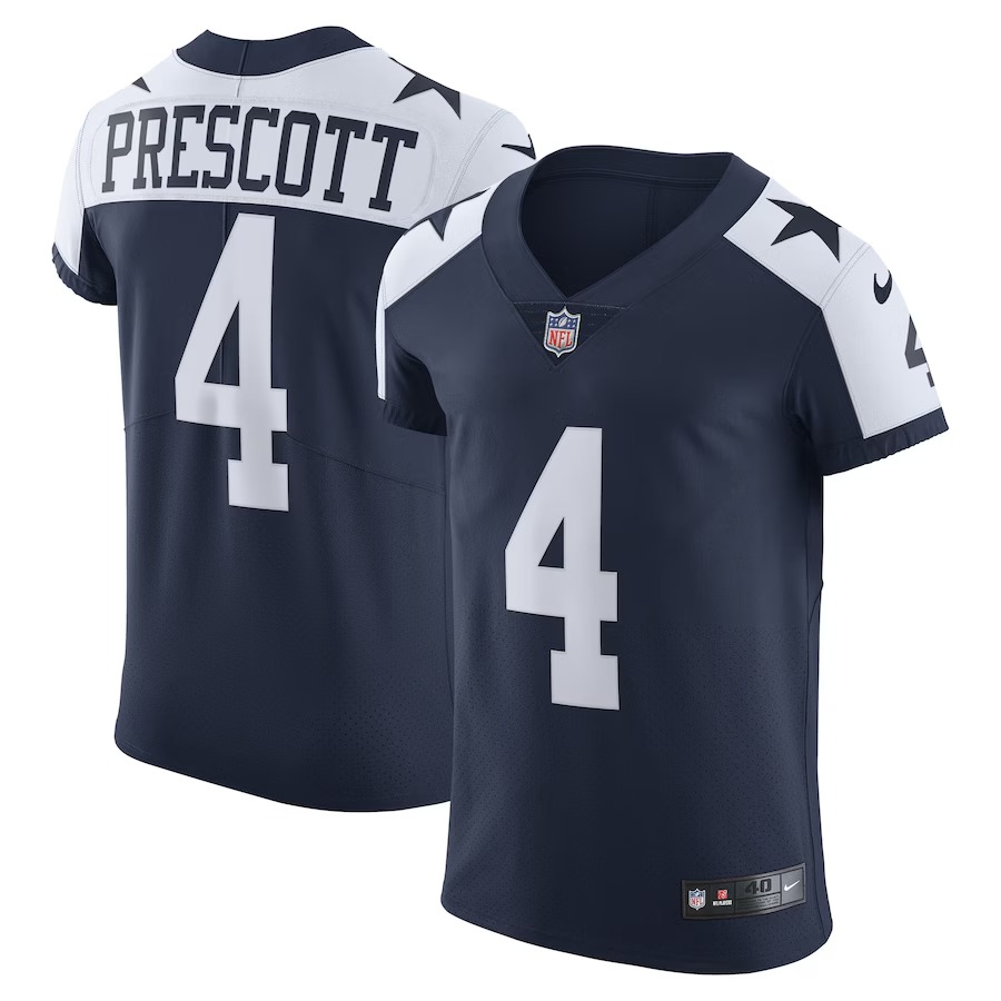 Men's Dallas Cowboys Dak Prescott Nike Navy Alternate Vapor Elite Player Jersey - Jersey