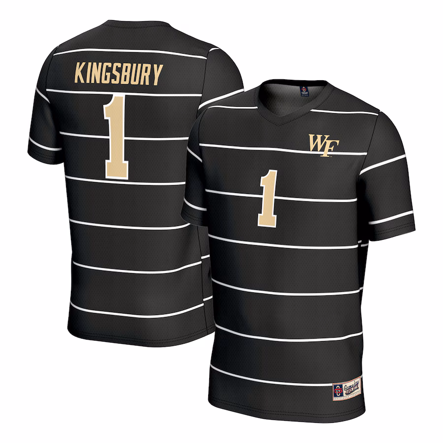 Youth GameDay Greats Aubrey Kingsbury Black Wake Forest Demon Deacons Women's Soccer Fashion Jersey - Jersey