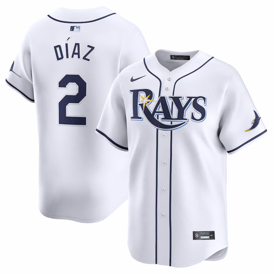 Youth Tampa Bay Rays Yandy Díaz Nike White Home Limited Player Jersey - Jersey