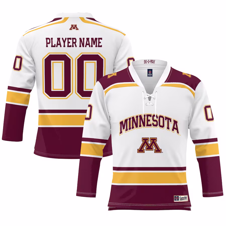 Minnesota Golden Gophers GameDay Greats Women's NIL Pick-A-Player Hockey Jersey - White - Jersey