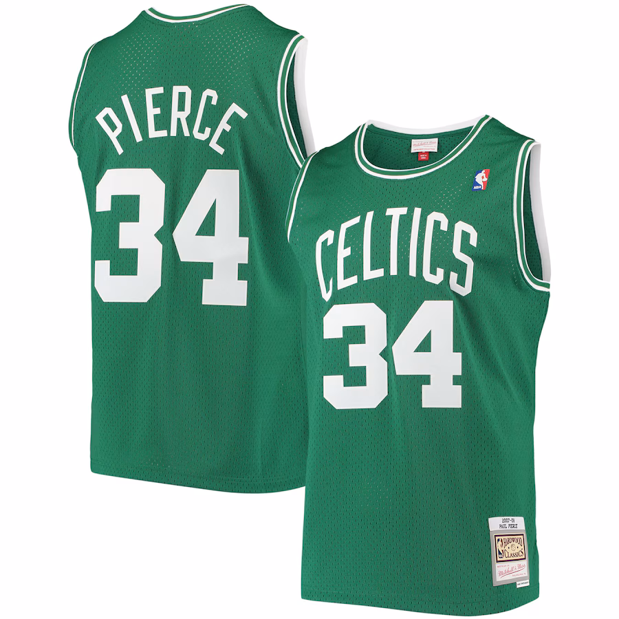 Men's Boston Celtics Paul Pierce Mitchell & Ness Kelly Green Hardwood Classics Swingman Jersey - Jersey