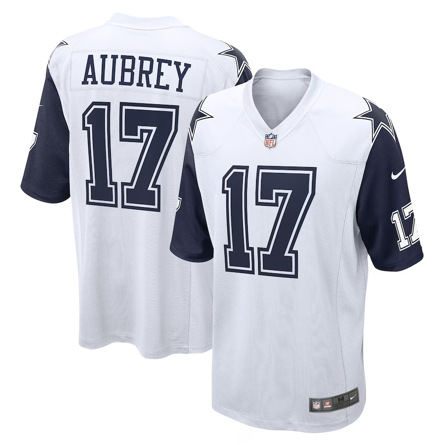 Men's Dallas Cowboys Brandon Aubrey Nike White Alternate Game Jersey - Jersey