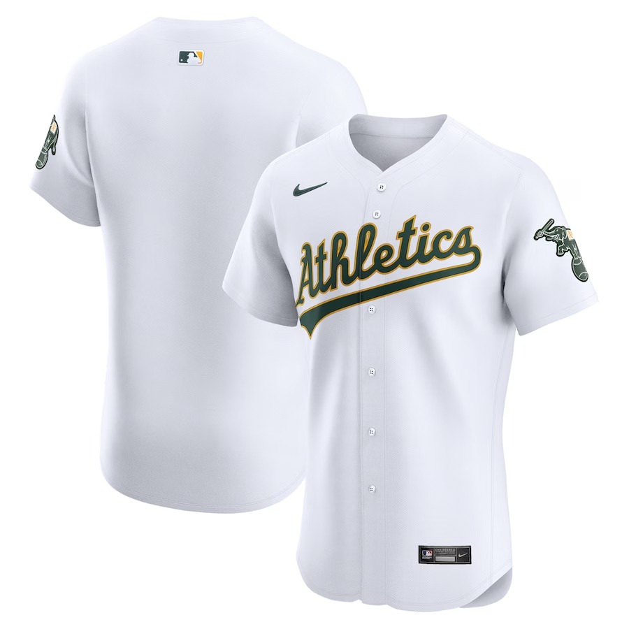 Men's Oakland Athletics Nike White Home Elite Jersey - Jersey