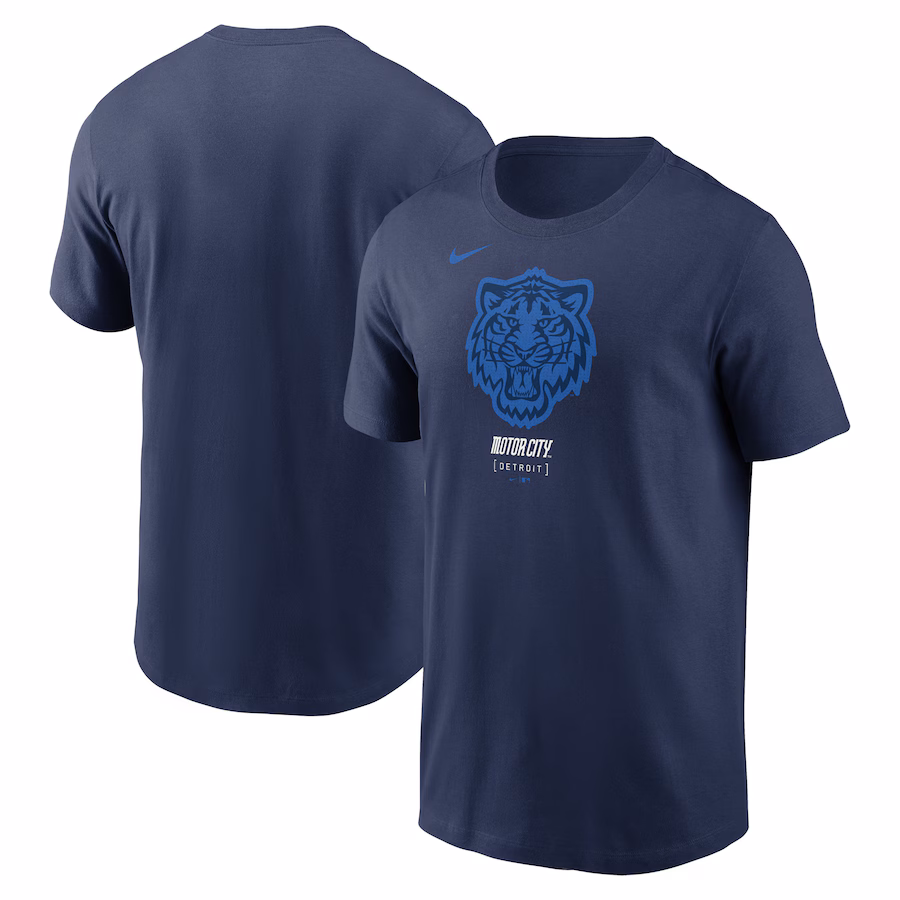 Men's Detroit Tigers Nike Navy 2024 City Connect Large Logo T-Shirt - Jersey