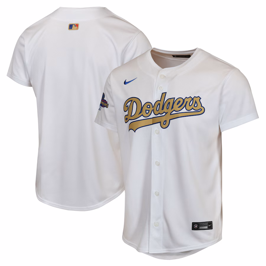 Youth Los Angeles Dodgers Nike White 2025 Gold Collection Limited Jersey - Jersey