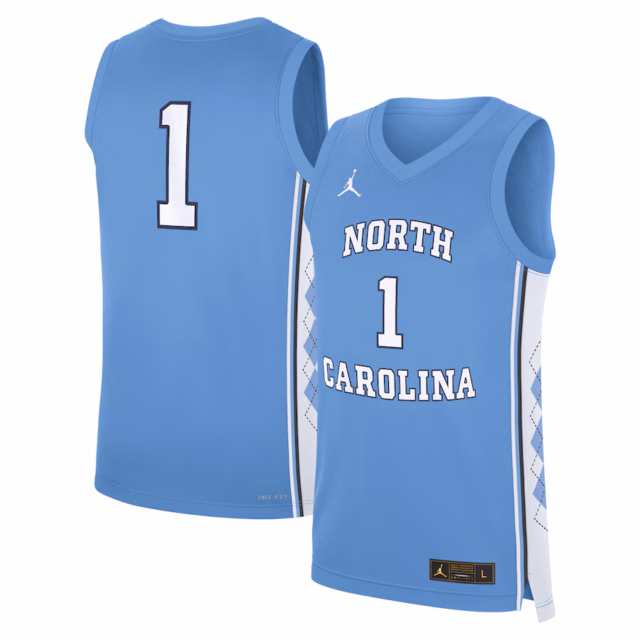 Men's Jordan Brand Carolina Blue North Carolina Tar Heels Road Replica Basketball Jersey - Jersey