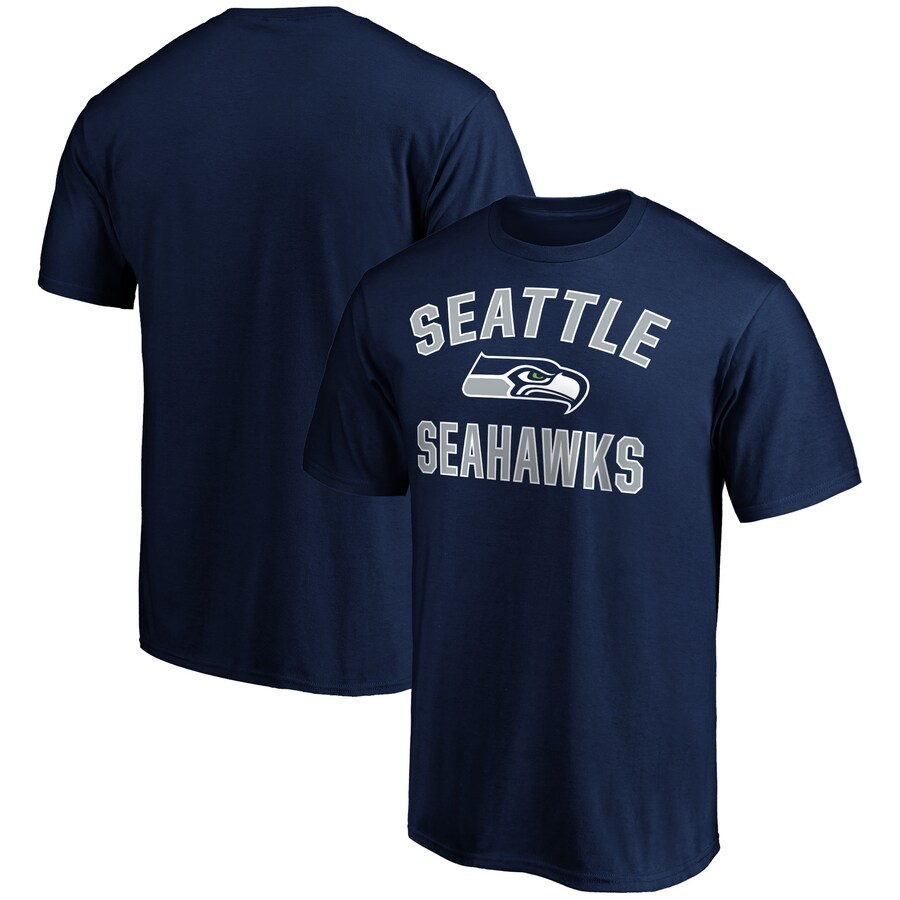 Men's Seattle Seahawks Fanatics College Navy Victory Arch T-Shirt - Jersey