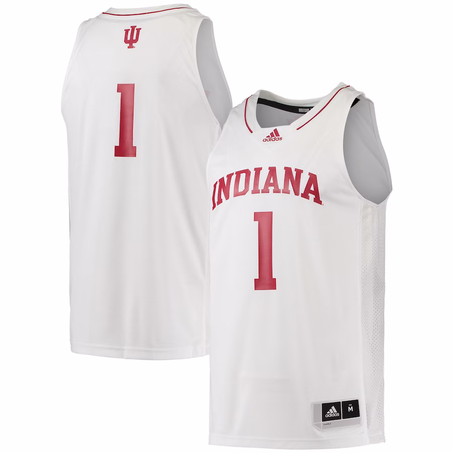 #1 Indiana Hoosiers adidas Swingman Team Basketball Jersey - Cream - Jersey