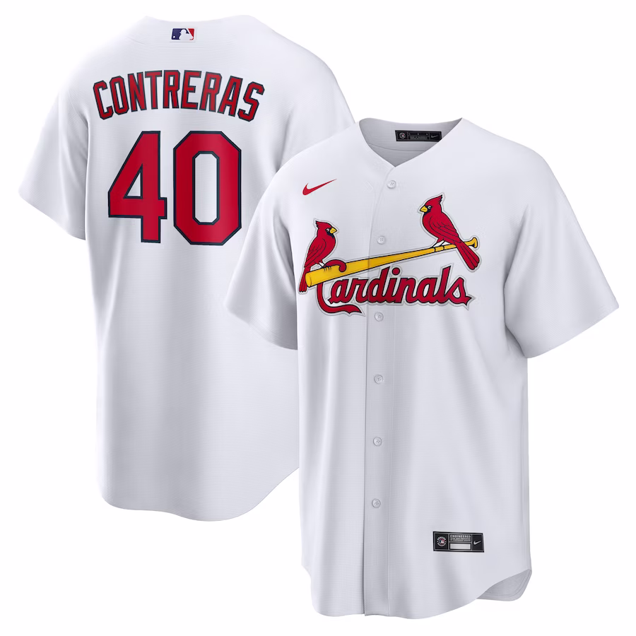 Men's St. Louis Cardinals Willson Contreras Nike White Home Official Replica Player Jersey - Jersey