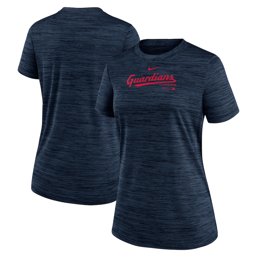Women's Cleveland Guardians Nike Navy Authentic Collection Velocity Performance T-Shirt - Jersey