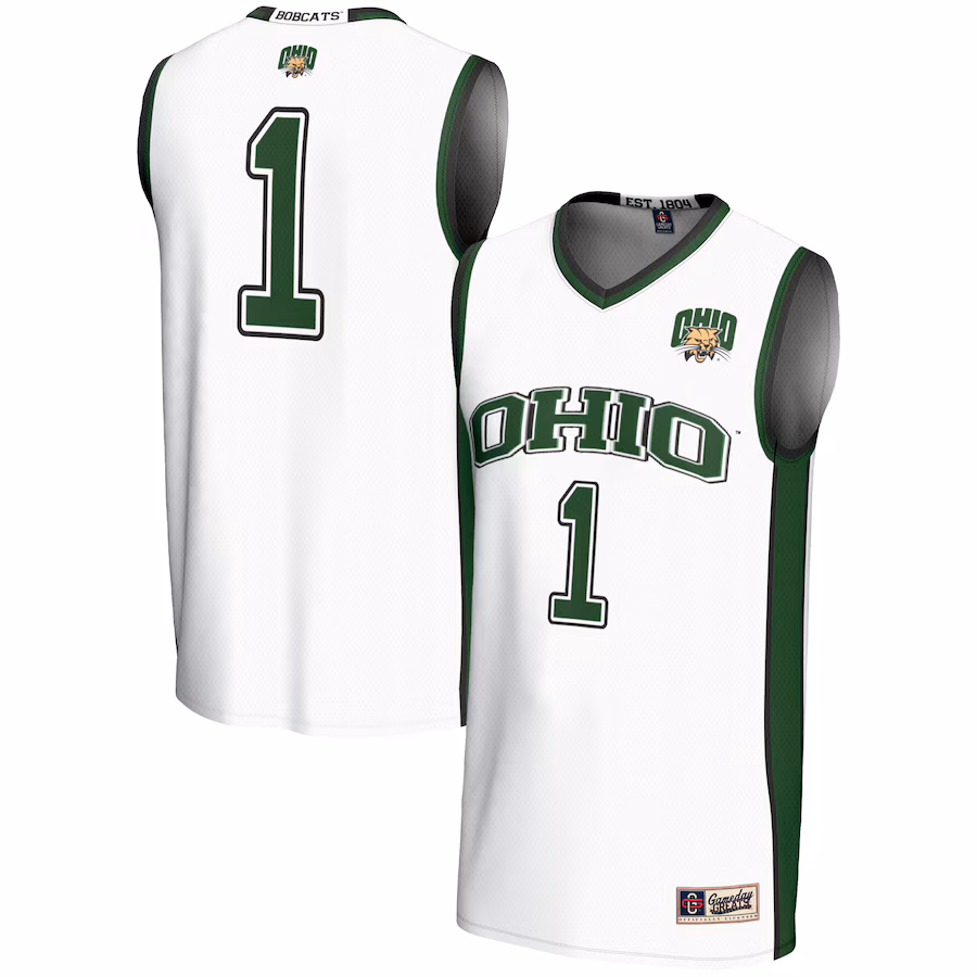 Youth GameDay Greats White #1 Ohio Bobcats Lightweight Basketball Jersey - Jersey