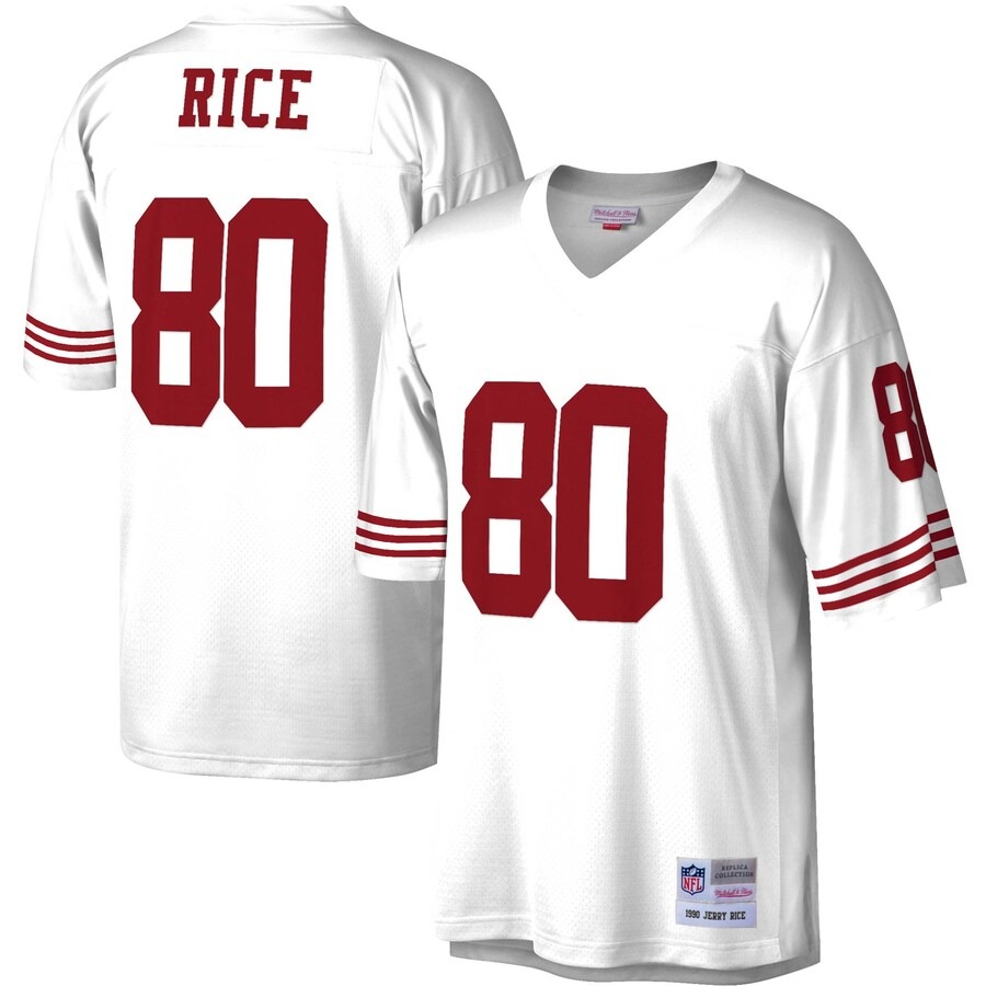 Men's San Francisco 49ers Jerry Rice Mitchell & Ness White Legacy Replica Jersey - Jersey