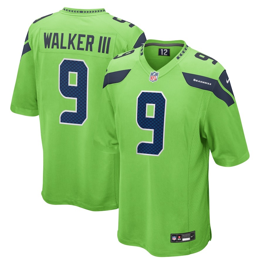 Men's Seattle Seahawks Kenneth Walker III Nike Neon Green  Game Jersey - Jersey