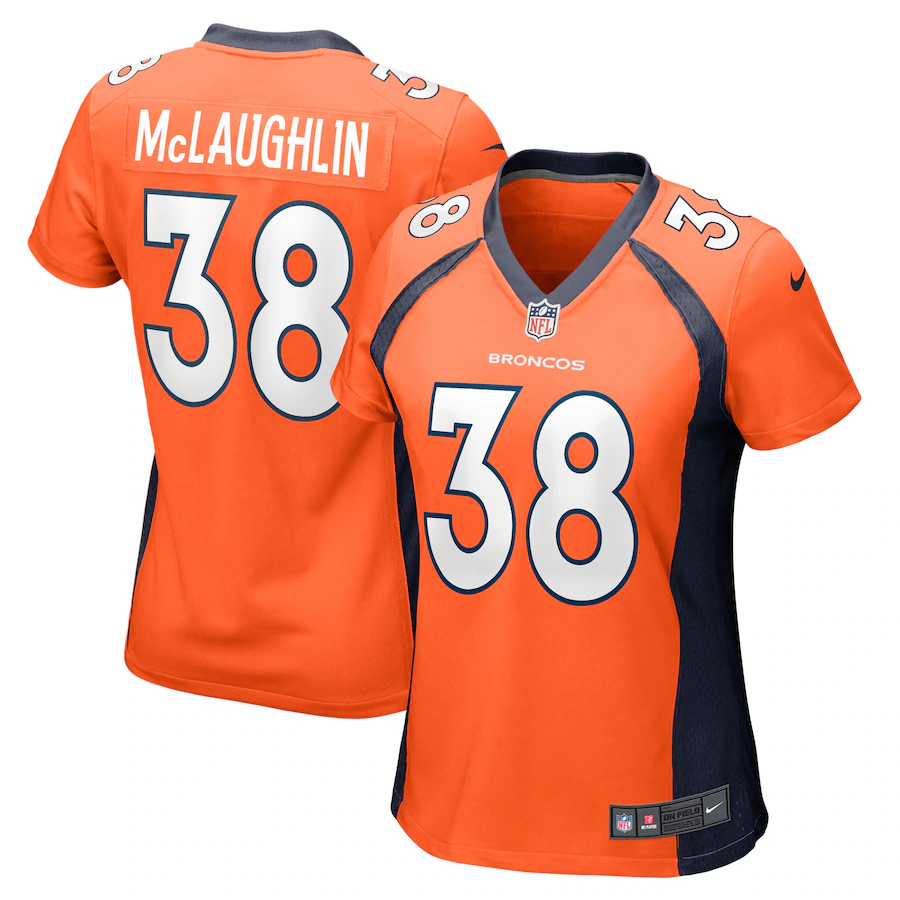 Women's Denver Broncos Jaleel McLaughlin Nike  Orange  Game Jersey - Jersey