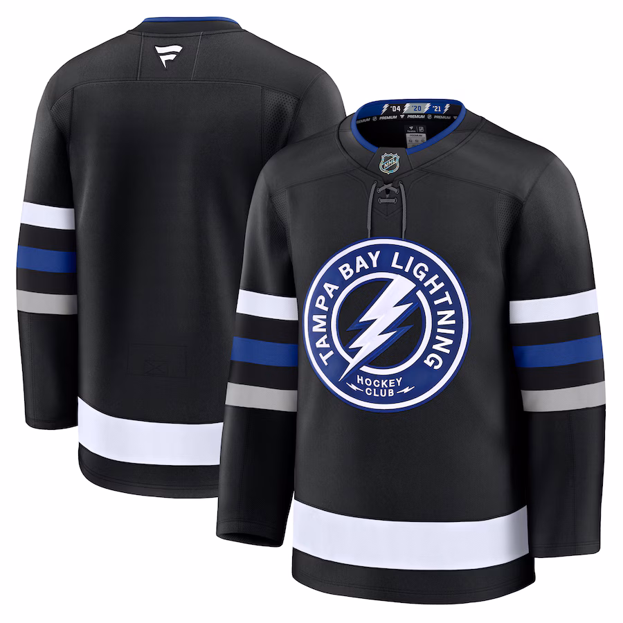Men's Tampa Bay Lightning Fanatics Black Alternate Premium Jersey - Jersey