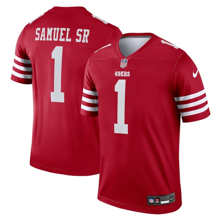 Men's San Francisco 49ers Deebo Samuel Sr Nike Scarlet Team Legend Player Performance Top - Jersey