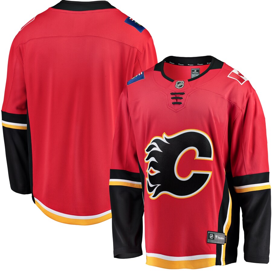 Men's Calgary Flames Fanatics Branded Red/Black Premier Breakaway Alternate Jersey - Jersey