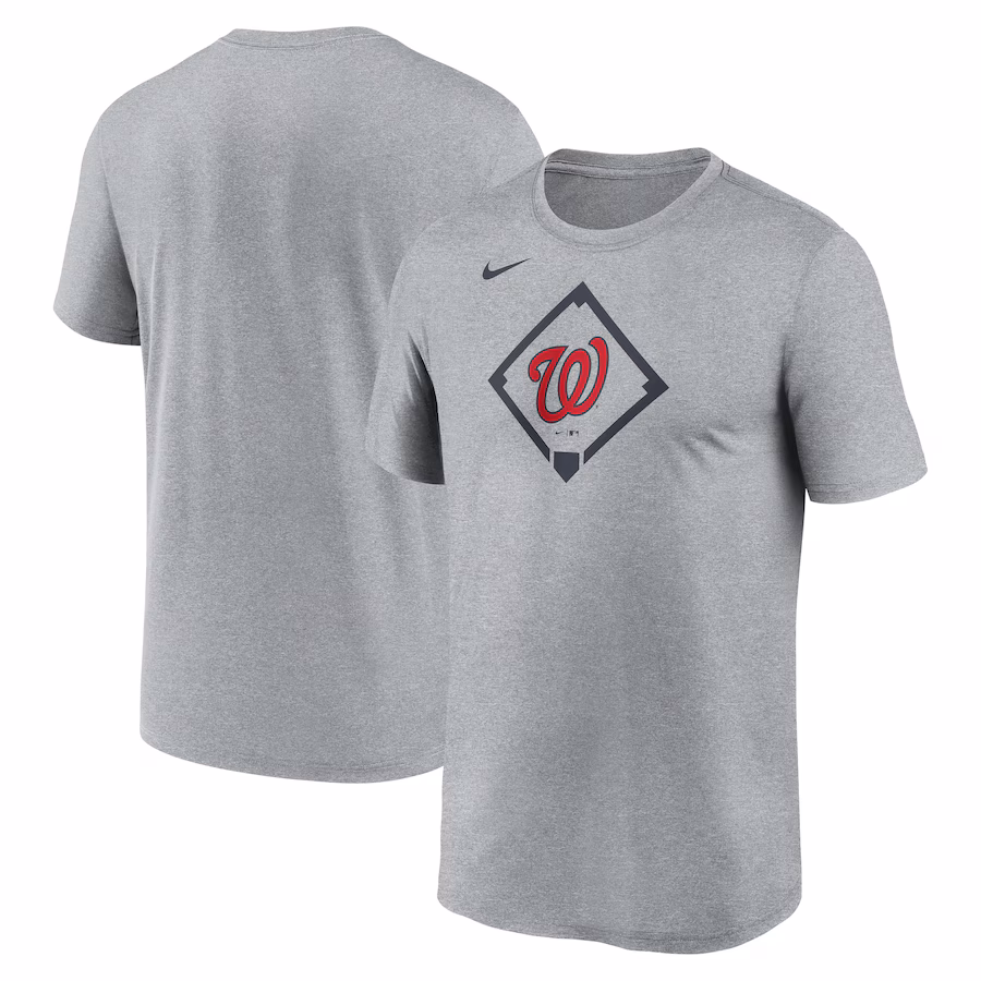 Men's Washington Nationals Nike Heather Gray Icon Legend Performance T-Shirt - Jersey