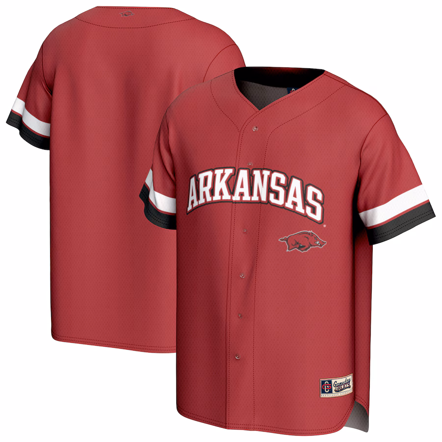 Unisex GameDay Greats Crimson Arkansas Razorbacks Spirit Baseball Jersey - Jersey