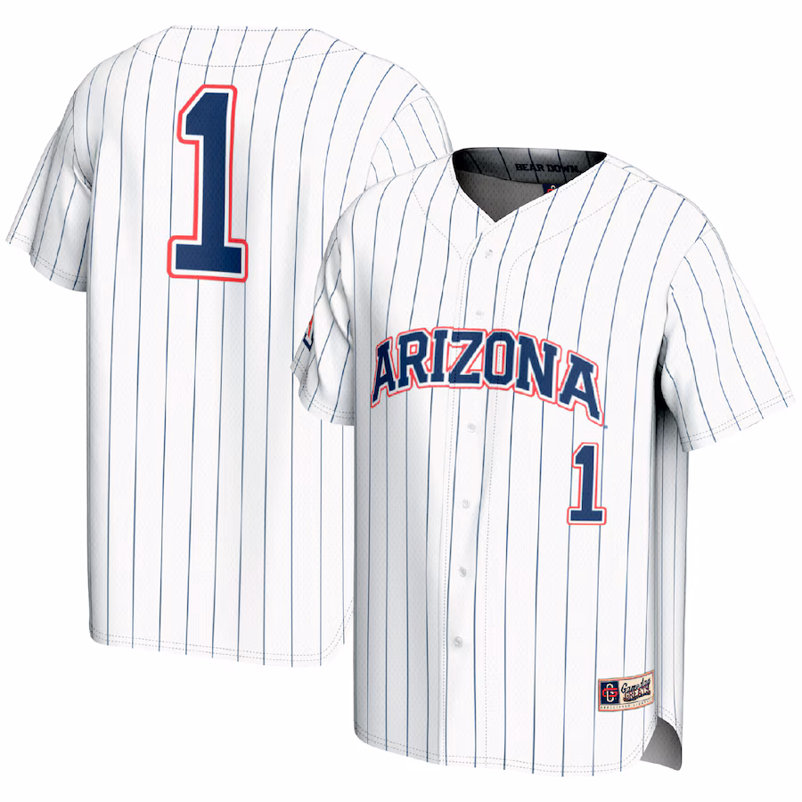 Youth GameDay Greats #1 White Arizona Wildcats Lightweight Baseball Fashion Jersey - Jersey