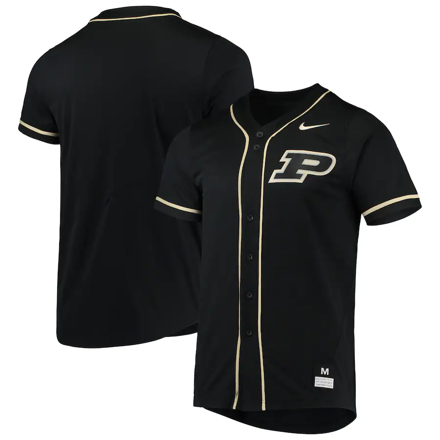 Purdue Boilermakers Nike Replica Baseball Jersey - Black - Jersey