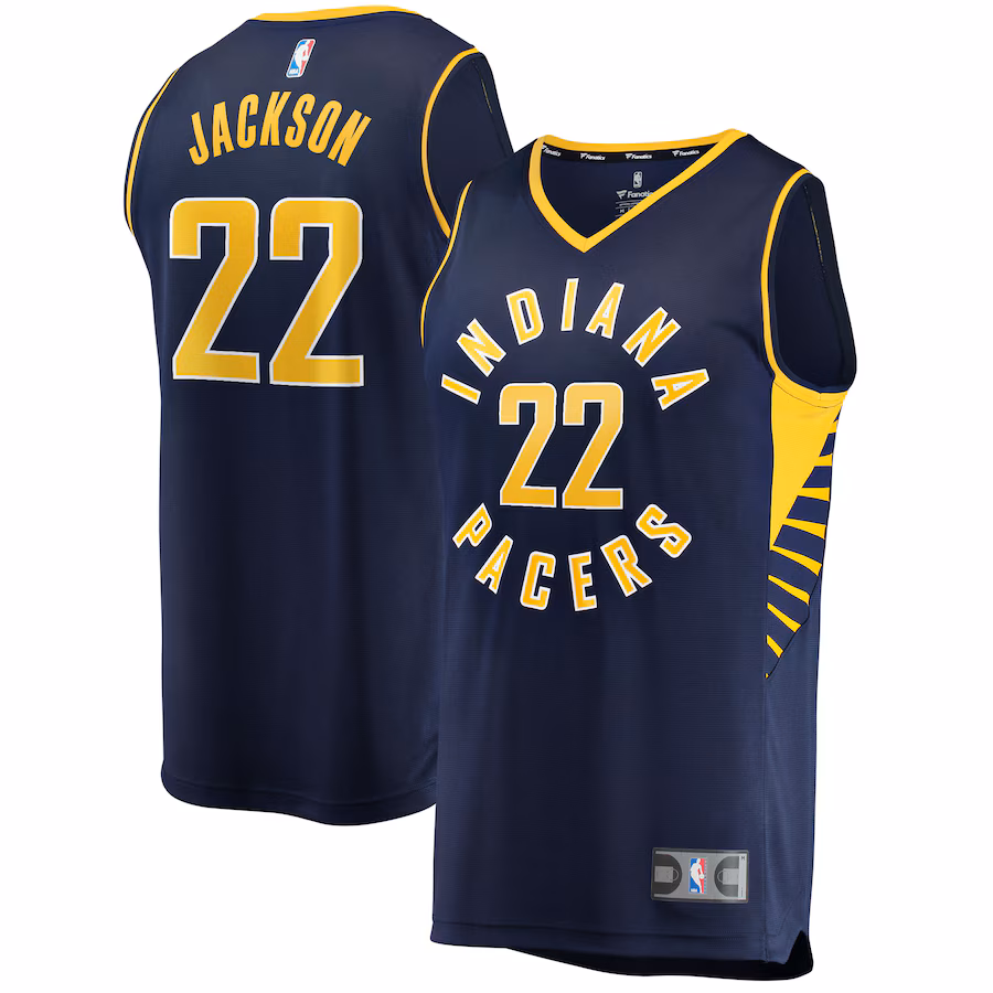 Men's Indiana Pacers Isaiah Jackson Fanatics Navy Fast Break Replica Player Jersey - Icon Edition - Jersey
