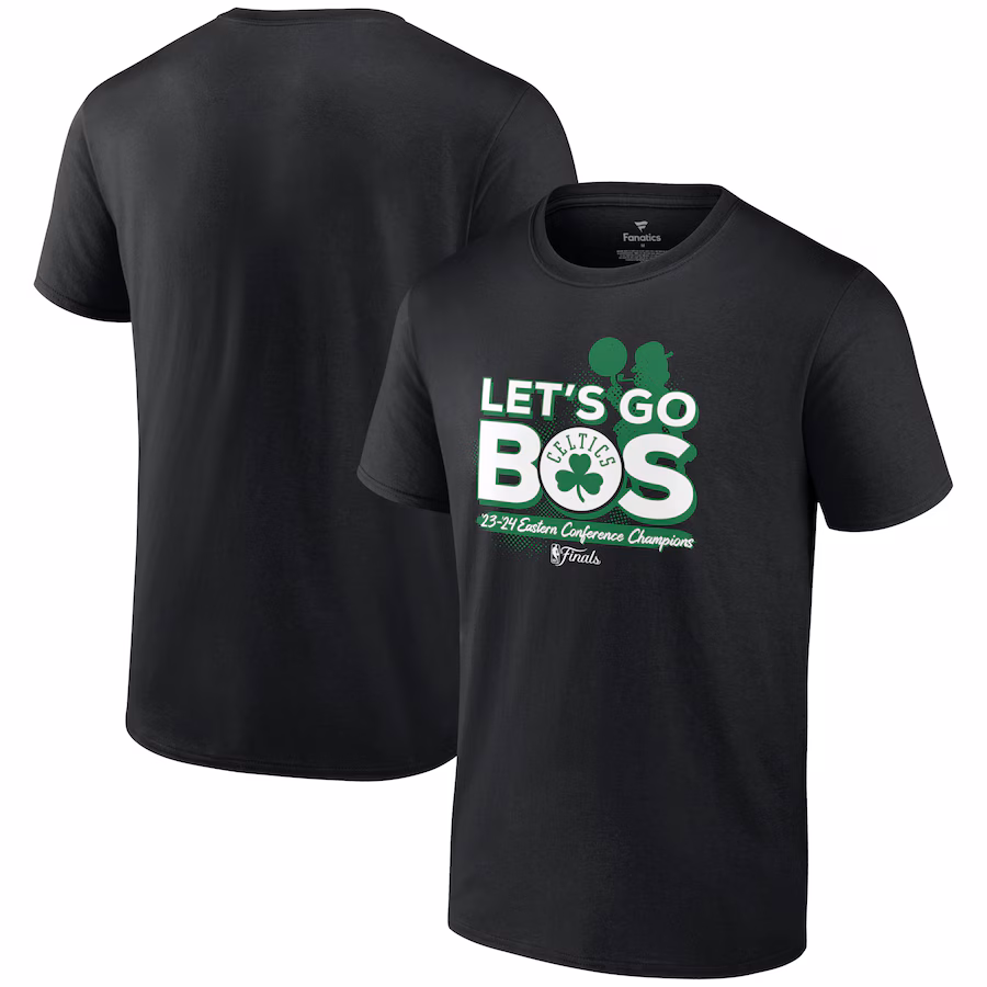 Men's Boston Celtics Fanatics Black 2024 Eastern Conference Champions Layup Drill T-Shirt - Jersey