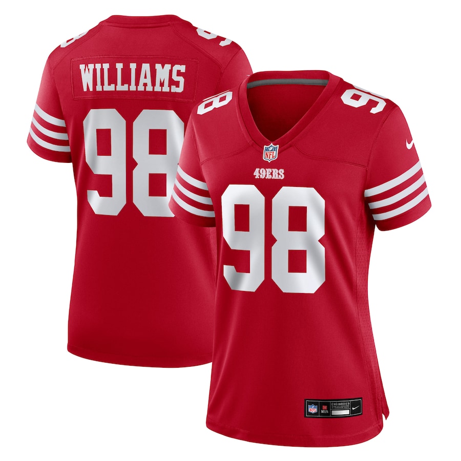 Women's San Francisco 49ers Mykel Williams Nike Scarlet Team Game Jersey - Jersey