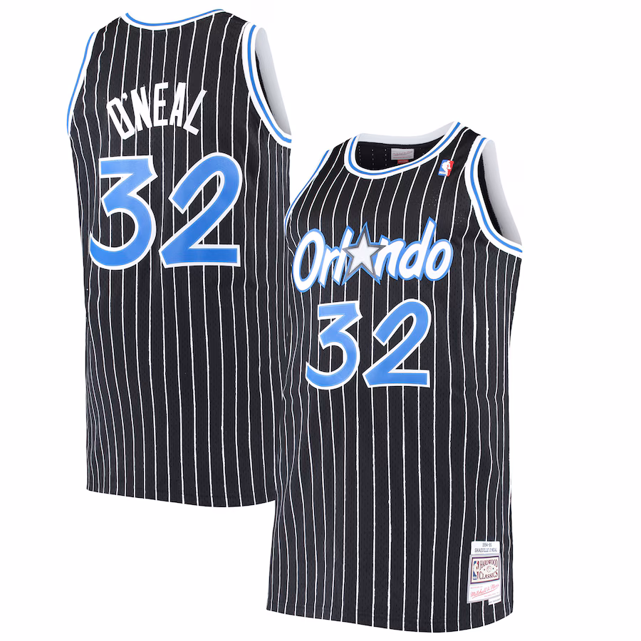 Men's Orlando Magic Shaquille O'Neal Mitchell & Ness Black Big & Tall Hardwood Classics Jersey - Jersey