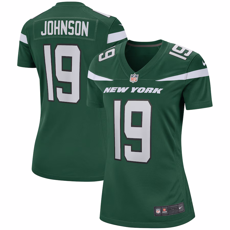 Women's New York Jets Keyshawn Johnson Nike Gotham Green Game Retired Player Jersey - Jersey