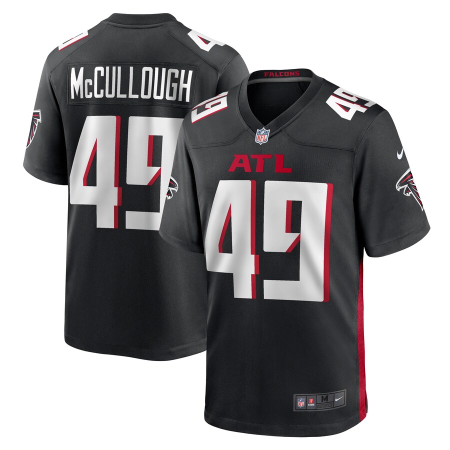 Men's Atlanta Falcons Liam McCullough Nike  Black Team Game Jersey - Jersey