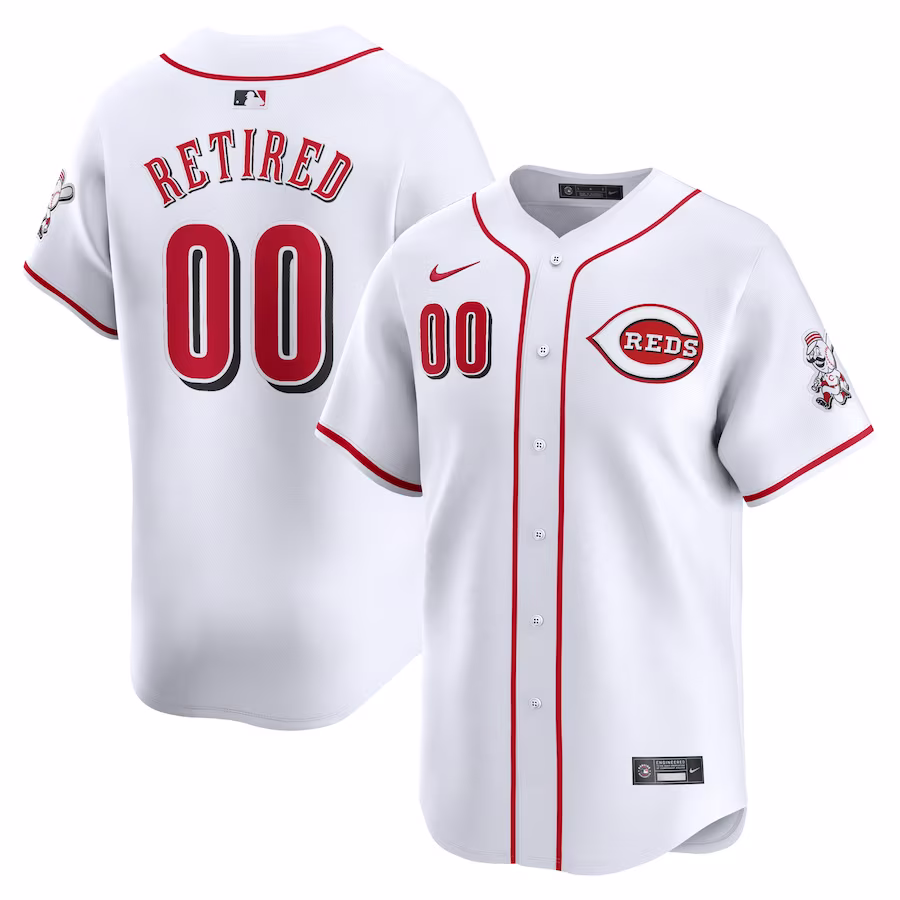 Men's Cincinnati Reds Nike White Home Limited Pick-A-Player Retired Roster Jersey - Jersey