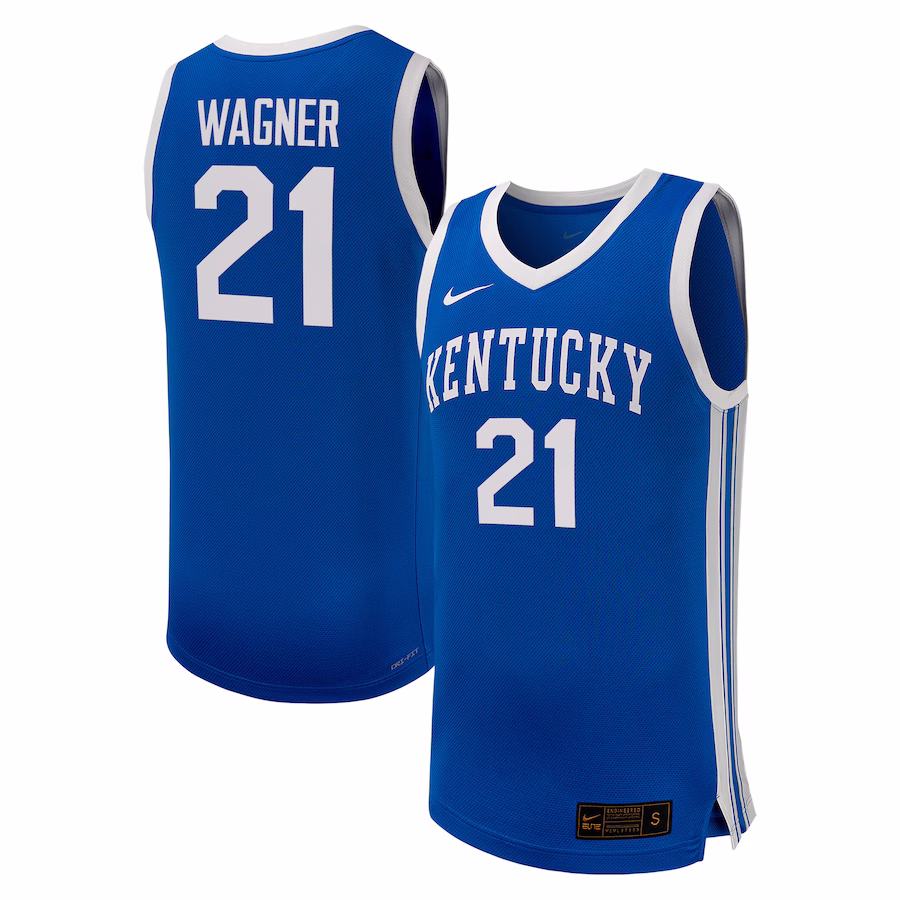 D.J. Wagner Kentucky Wildcats Nike NIL Basketball Replica Player Jersey - Royal - Jersey