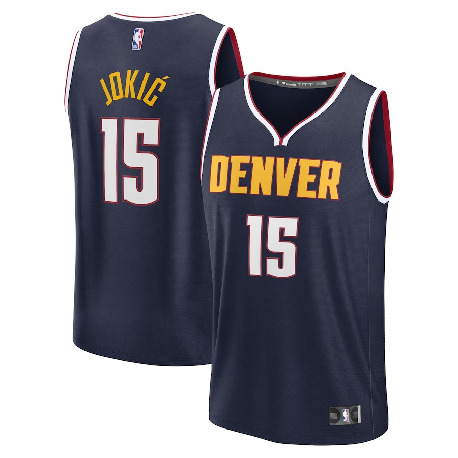 Youth Denver Nuggets Nikola Jokic Fanatics Navy Fast Break Replica Player Jersey - Icon Edition - Jersey
