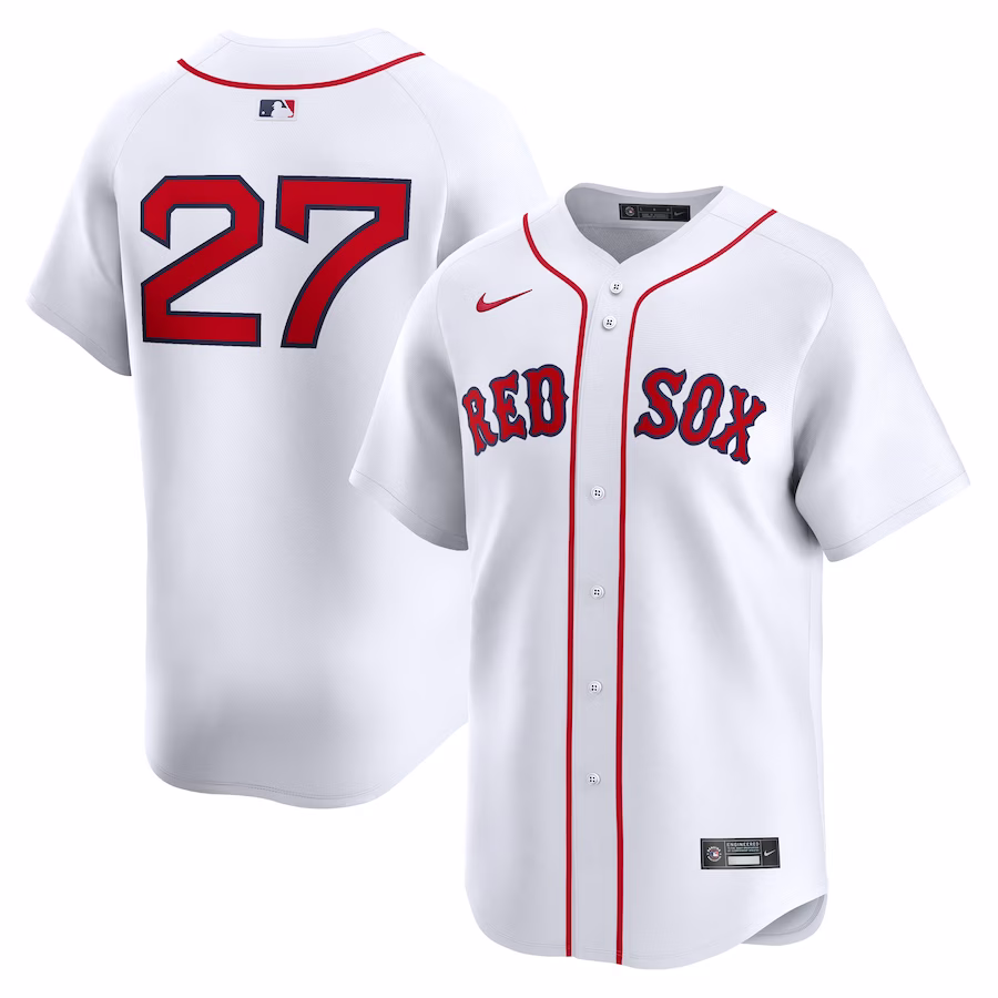 Men's Boston Red Sox Carlton Fisk Nike White Home Limited Player Jersey - Jersey