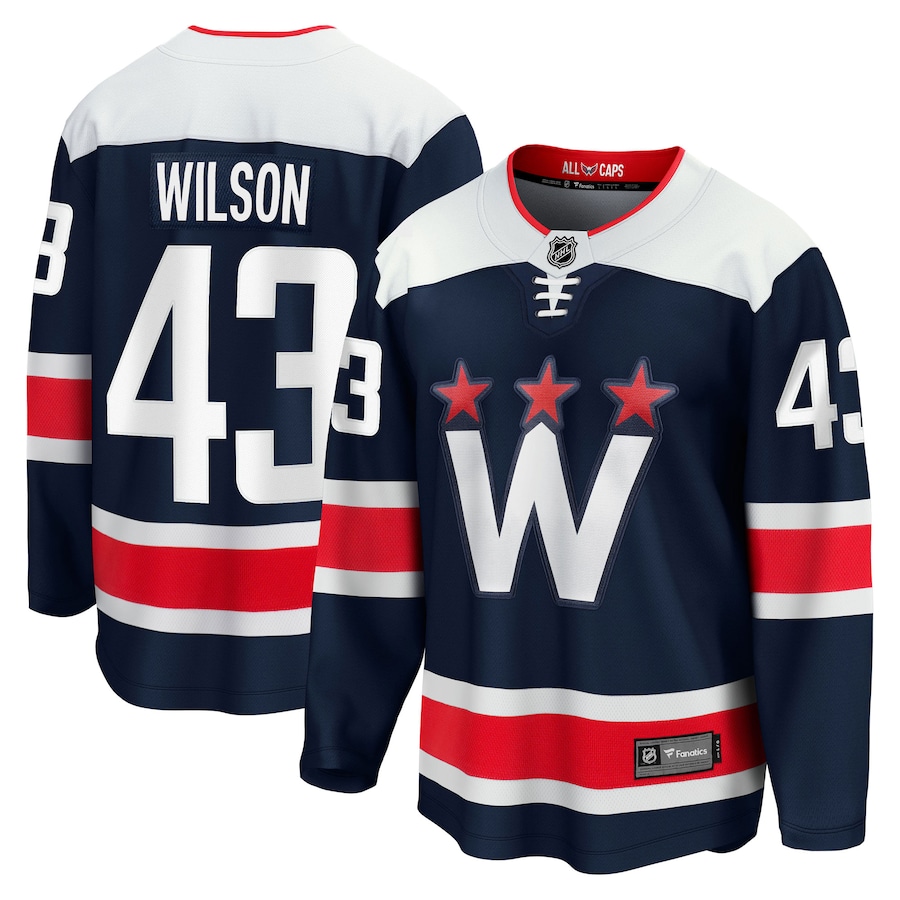 Men's Washington Capitals Tom Wilson Fanatics Navy Alternate Premier Breakaway Player Jersey - Jersey