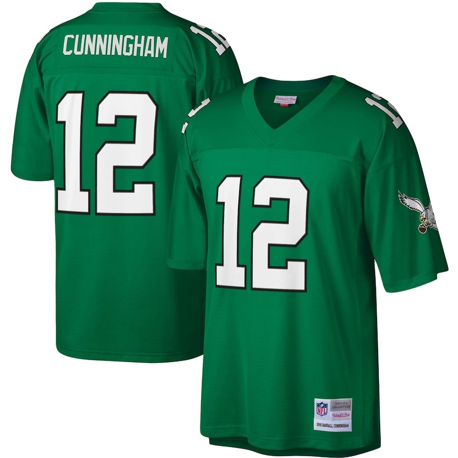 Men's Philadelphia Eagles Randall Cunningham Mitchell & Ness Kelly Green Legacy Replica Jersey - Jersey