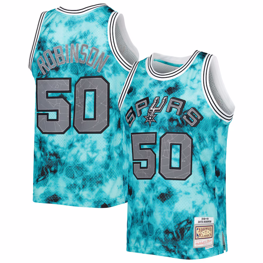 Men's San Antonio Spurs David Robinson Mitchell & Ness Teal 1998/99 Galaxy Swingman Jersey - Jersey