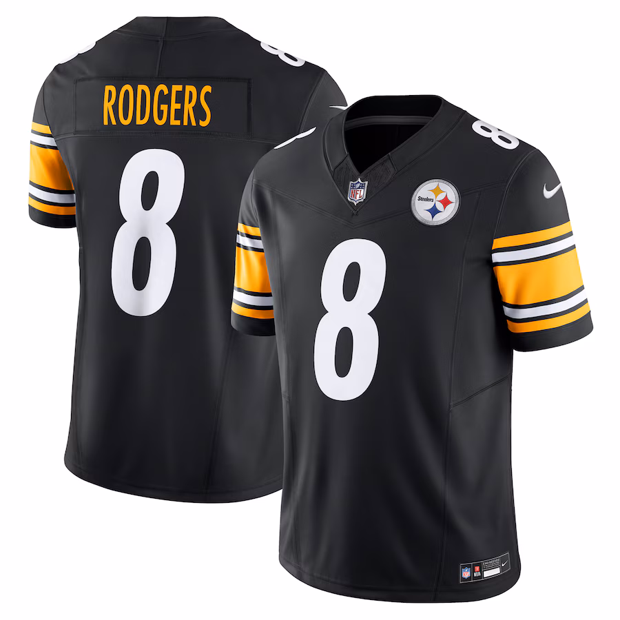 Men's Pittsburgh Steelers Aaron Rodgers Nike Black Team Vapor F.U.S.E. Limited Jersey - Jersey