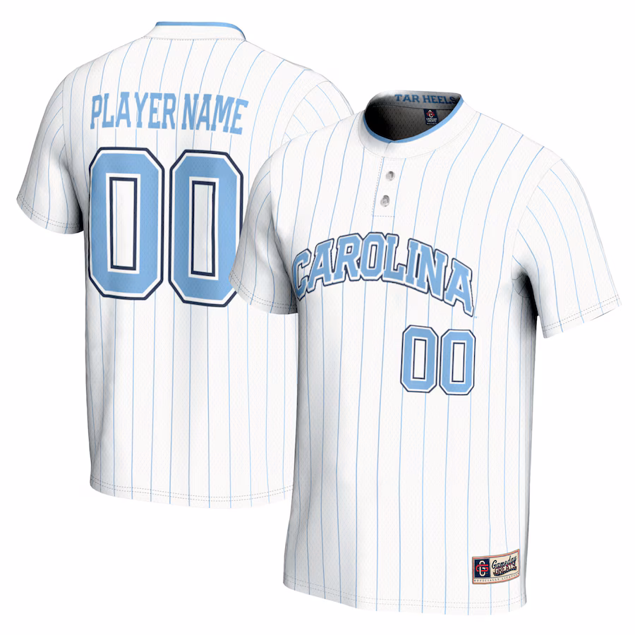 North Carolina Tar Heels GameDay Greats Unisex NIL Pick-A-Player Softball Lightweight Jersey - White - Jersey