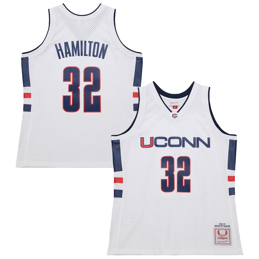 Men's Richard Hamilton White UConn Huskies 1998/99 Jersey - Jersey
