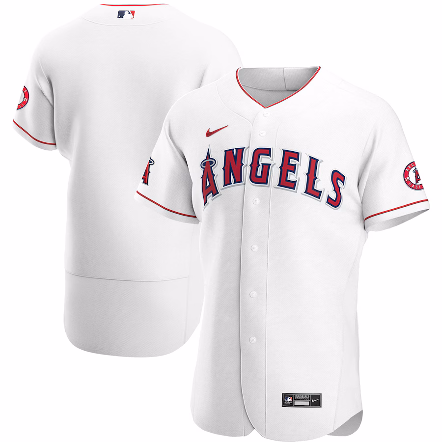 Men's Los Angeles Angels Nike White Home Authentic Team Jersey - Jersey