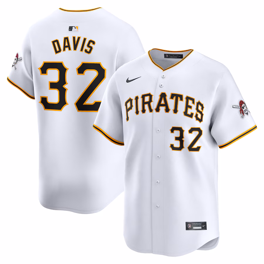 Men's Pittsburgh Pirates Henry Davis Nike White Home Limited Player Jersey - Jersey