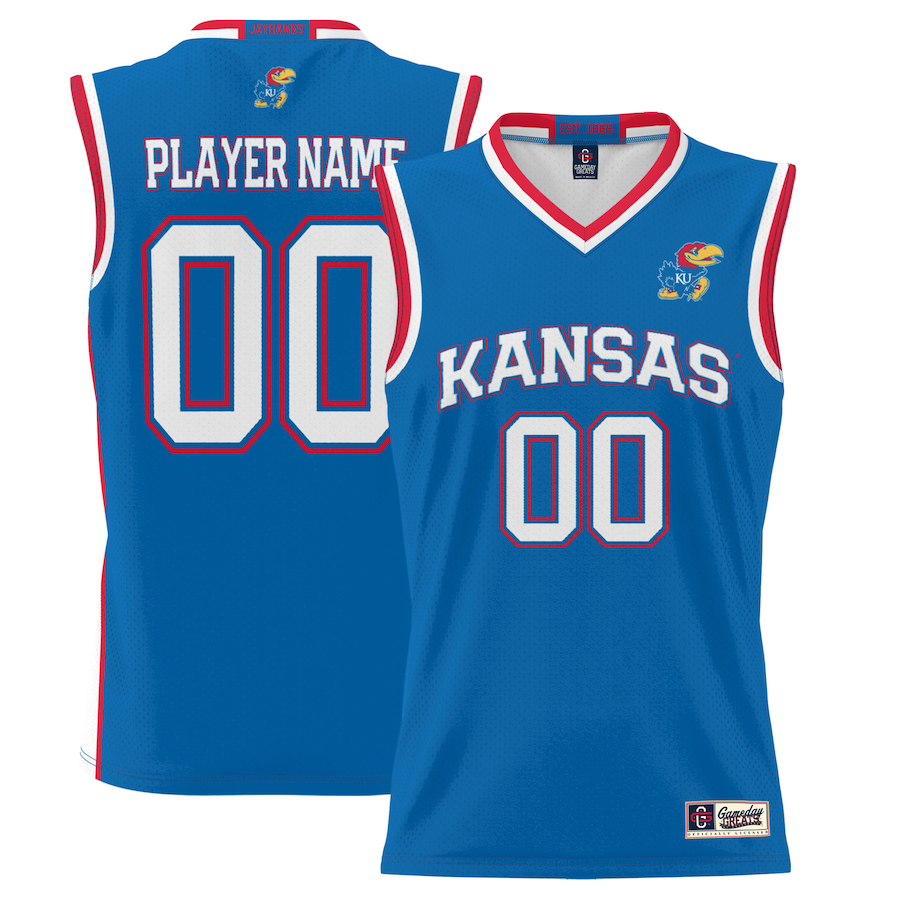 Kansas Jayhawks GameDay Greats  Lightweight NIL Pick-A-Player Basketball Jersey - Royal - Jersey
